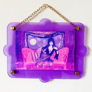 Elvira Mistress of the Dark framed 4x6" riso print