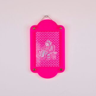 Sleepytime framed riso print (flo pink / mint)