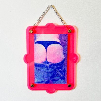 Great Butt of LA #2 framed riso print (flourescent pink / blue)