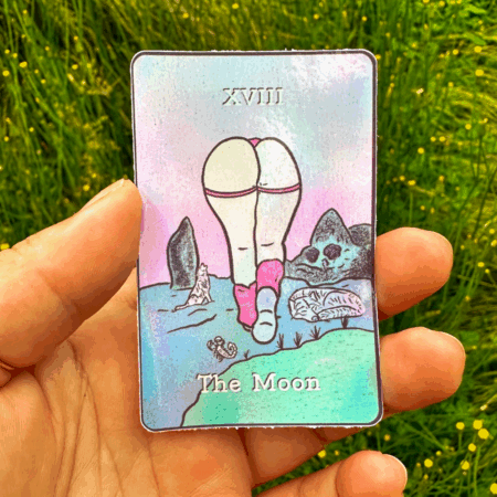 The Moon holographic vinyl sticker