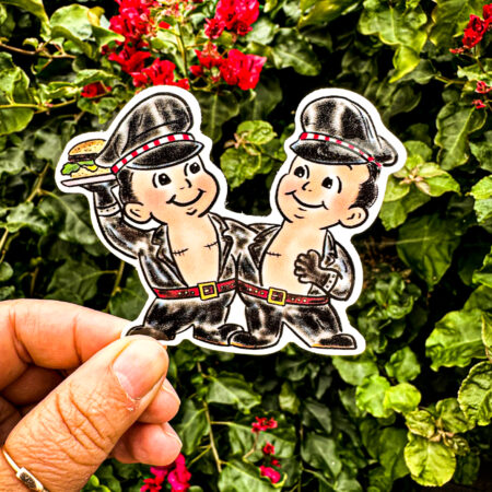 Leather Big Boy Burger Sticker