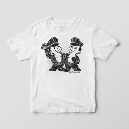 Kyle Holiday Leather Burger Babes T-Shirt (Big Boys)